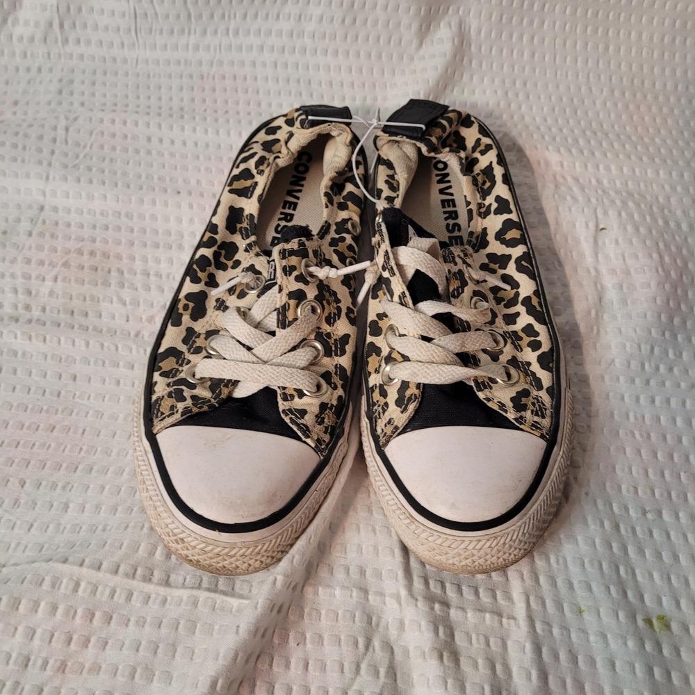 Converse Chuck Taylor All Star Shoreline Slip Leopard Print Shoes Womens 7